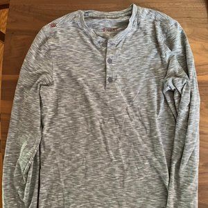 Rhone Space Dye Henley (Gray)